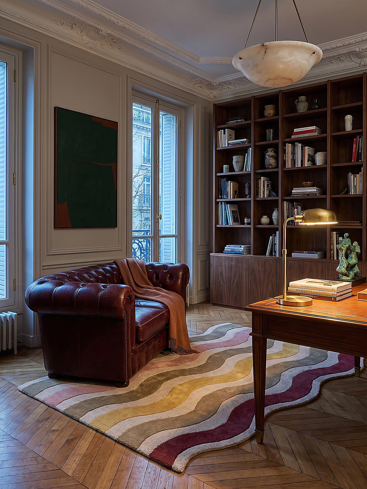WOLLTEPPICH handgetuftet MONNOW, Wellenstreifen, Natur-Rot, 160 x 230 cm - Beige, Textil (160/230cm) - KADIMA DESIGN
