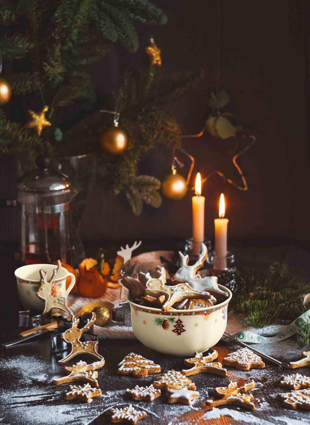 KAFFEETASSEN Marieluise Weihnachtsnostalgie creme 230 ml 6er Set - Creme, Keramik (0.23L) - Seltmann Weiden