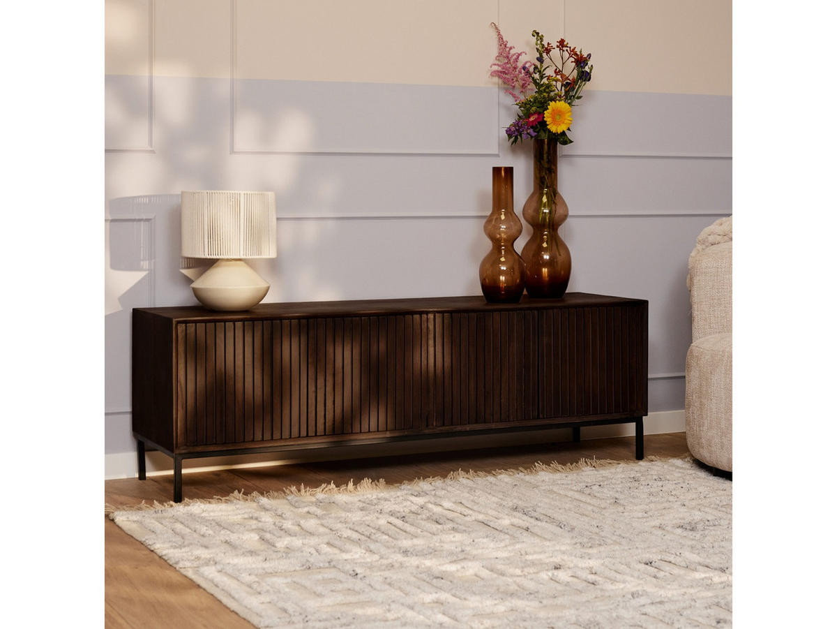 LOWBOARD Dimora Mangoholz 165 cm / 45 cm Braun - Braun, Holz (165/55/45cm) - Villa Möbel