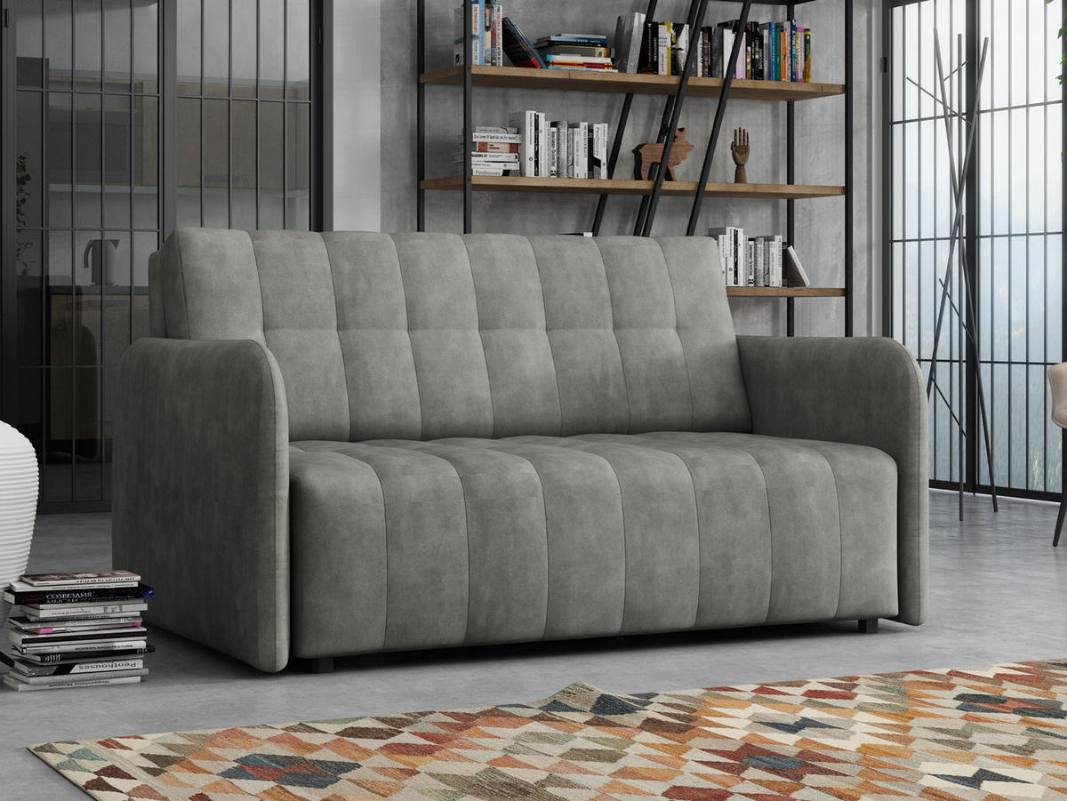 SCHLAFSOFA Viva Grand III - Schwarz/Grau, Holz/Kunststoff (145/85/95cm) - MIRJAN24