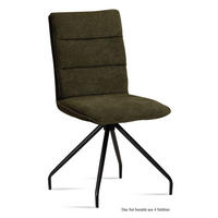 ESSZIMMERSTUHL (4er-Set) Dianna 47x92x60 Schwarz/Khaki - Dunkelgrün/Schwarz, Kunststoff (60/92/47cm) - 58aufmkessel