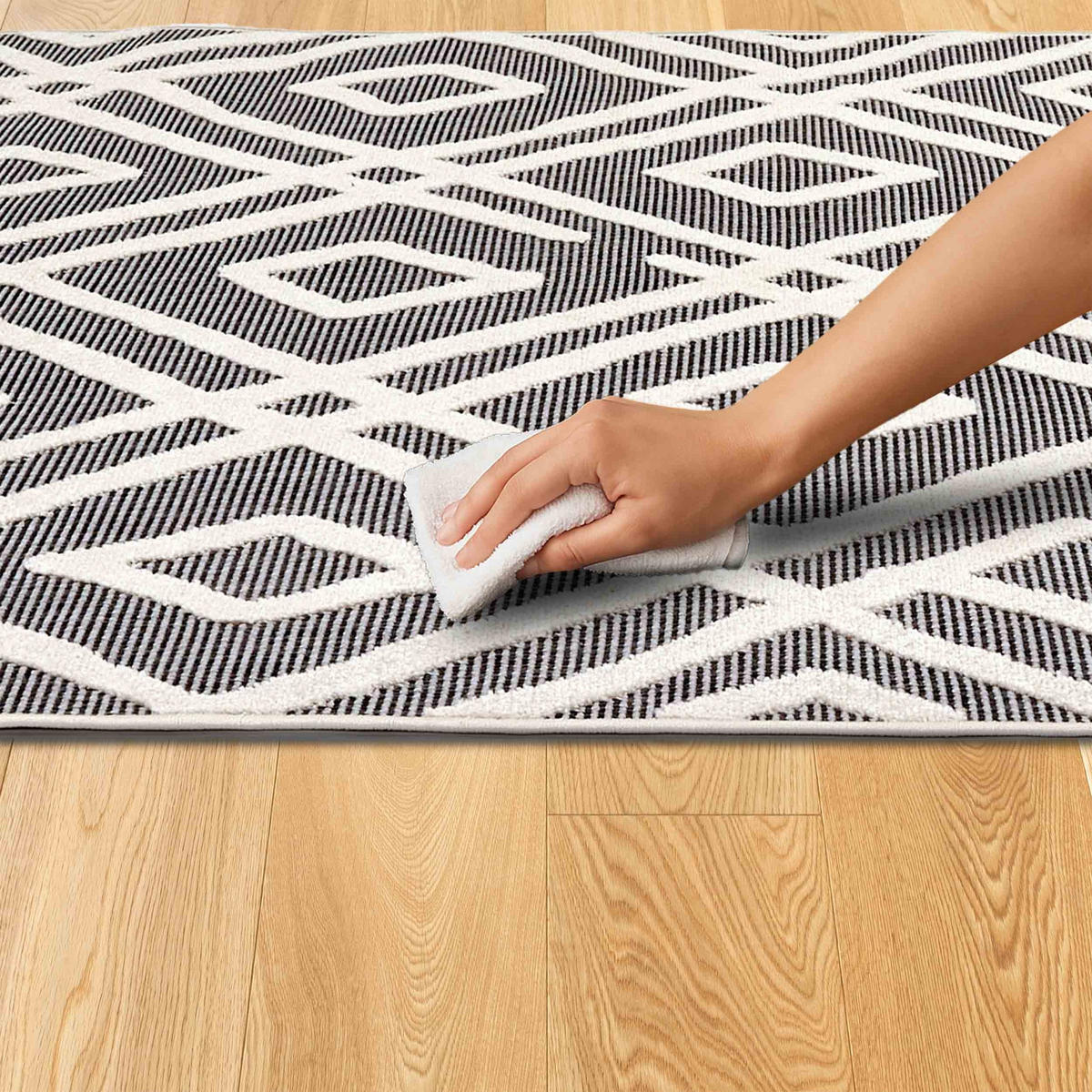 KURZFLORTEPPICH SERINA - Dunkelgrau, Textil (120/170cm) - Astra