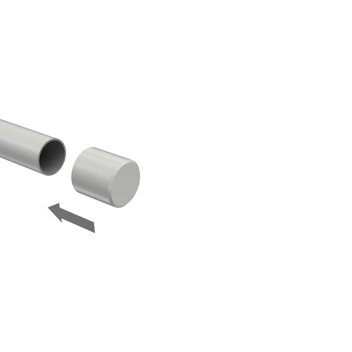ENDSTÜCKE FÜR GARDINENSTANGEN 20 mm Ø, Santo Weiß, Packung 2 Stück - Weiß, Metall (2.5/2.5/2.5cm) - INTERDECO
