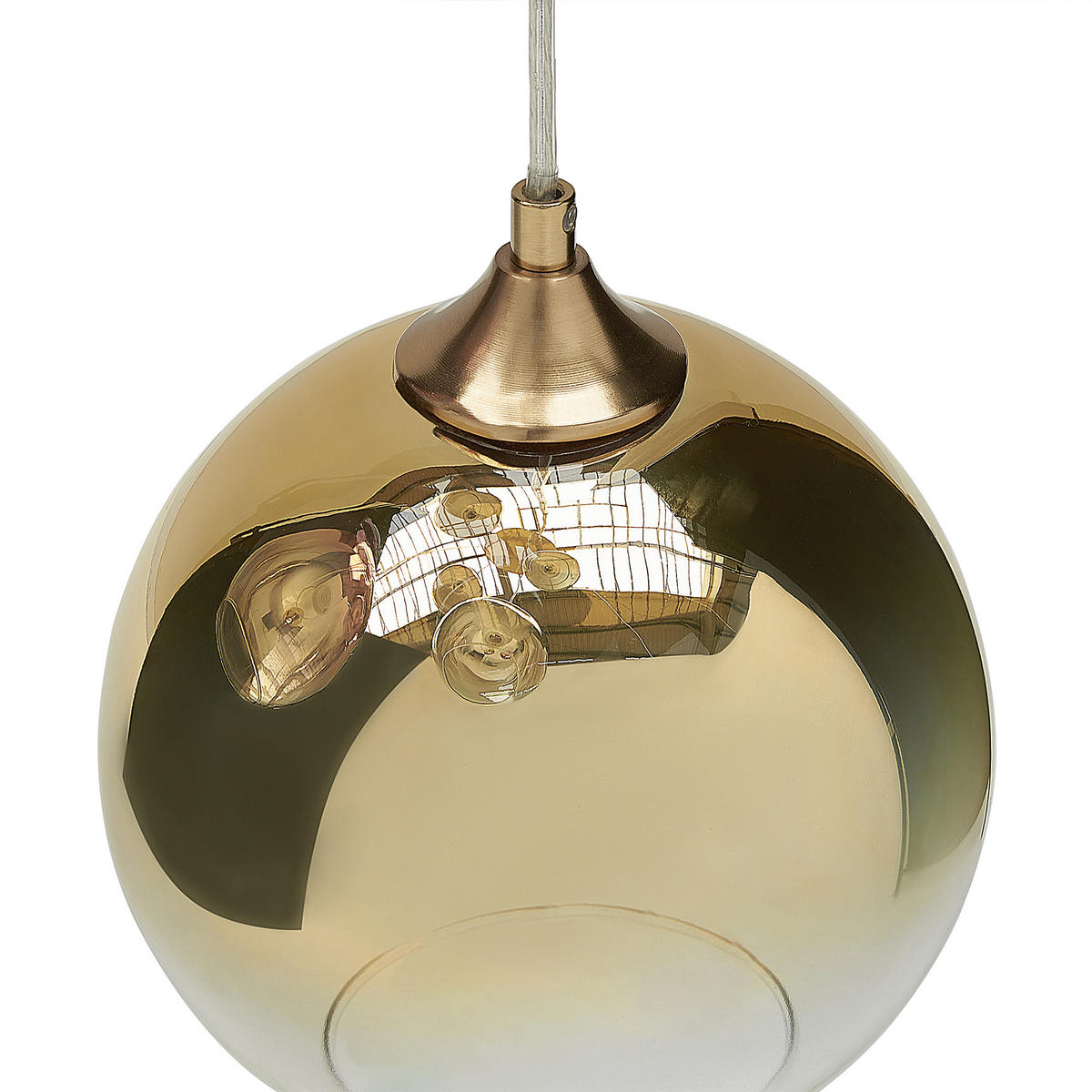 HÄNGELEUCHTE Tooma 35/35/150 cm - Multicolor, Glas (35/35/150cm) - Beliani