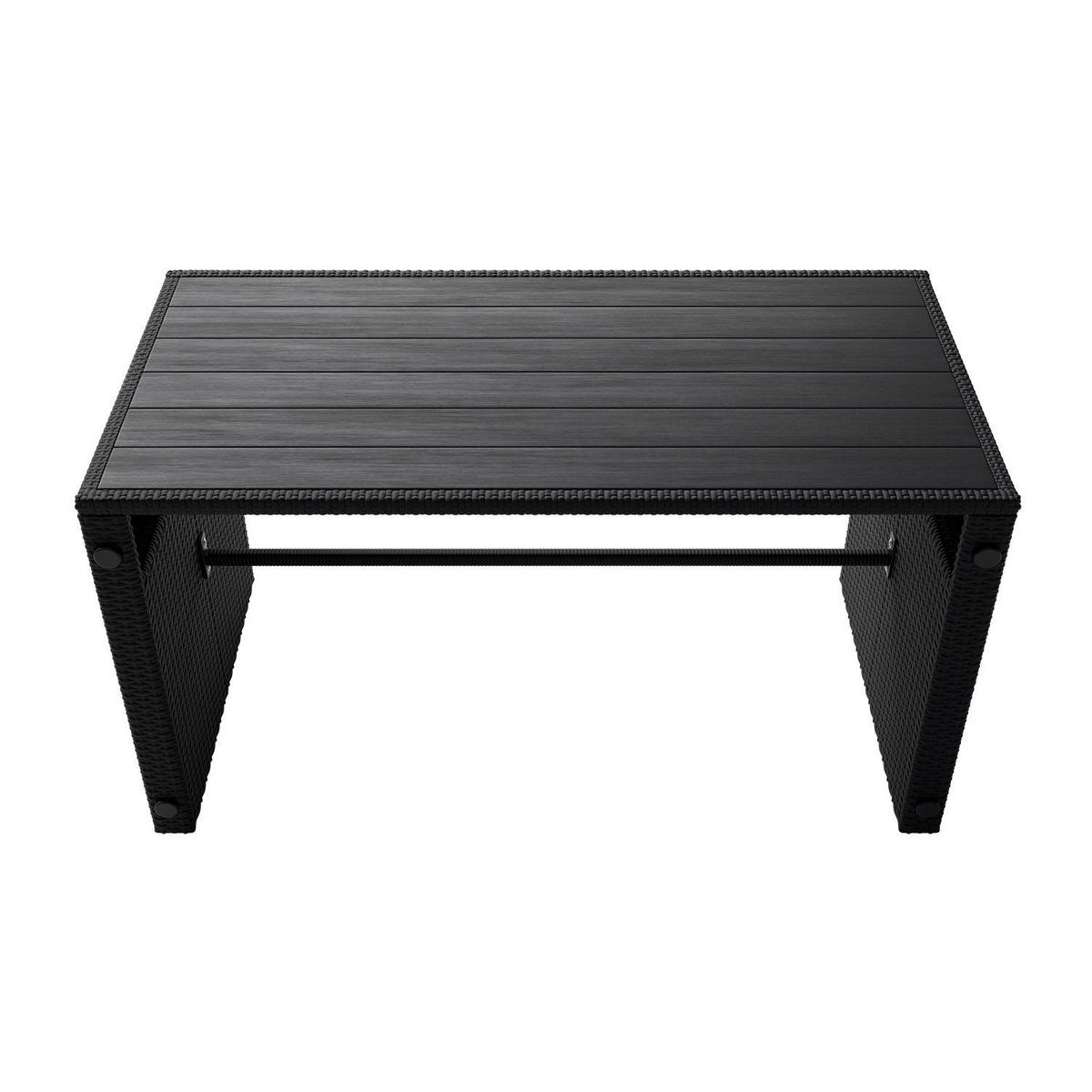 GARTENMÖBELSET Jamaika schwarz (4-tlg.) - Schwarz, Kunststoff/Metall - Juskys