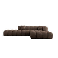 ECKSOFA Ottomane Rechts OLEA-L2 - 289x176x71 cm Braun - Schwarz/Braun, Holzwerkstoff/Kunststoff (289/176cm) - ALTDECOR