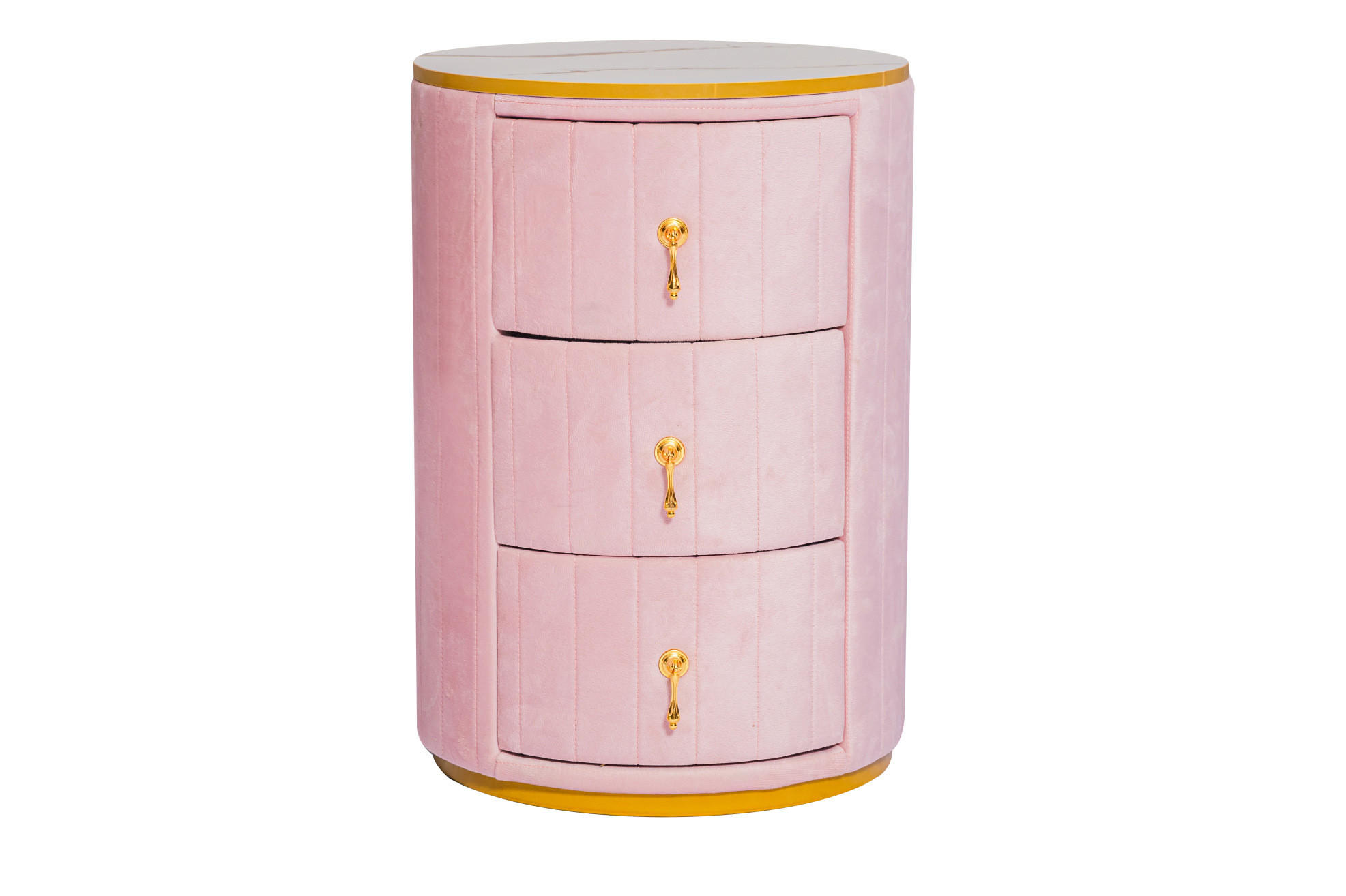 Okmyhome Nachttisch Rosa 40x52.5x40 cm