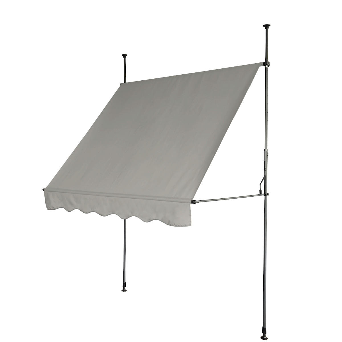 KLEMMMARKISE 150 x 200 cm Hellgrau - Hellgrau, Kunststoff (200/300/120cm) - SVITA