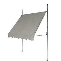 KLEMMMARKISE 150 x 200 cm Hellgrau - Hellgrau, Kunststoff (200/300/120cm) - SVITA