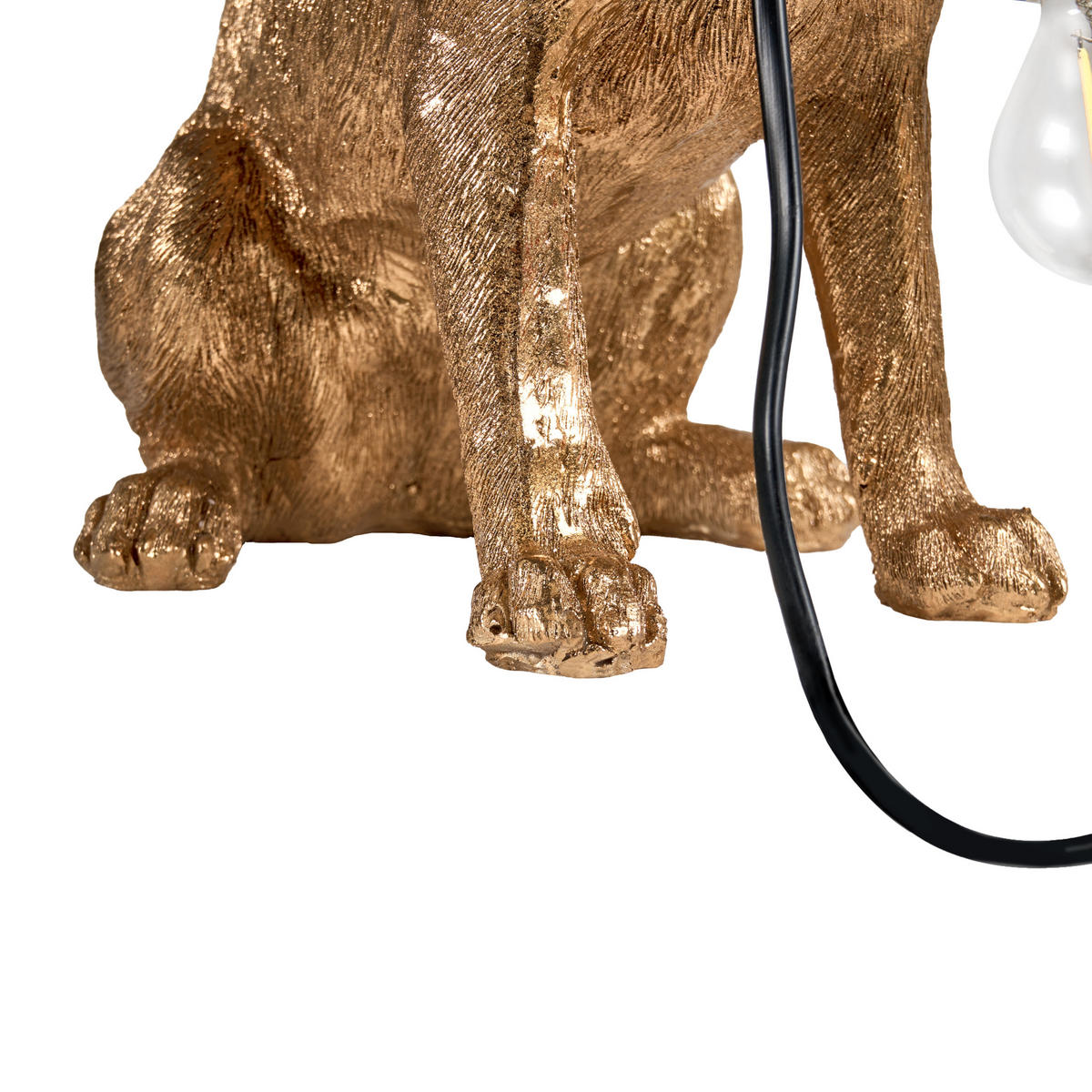 TISCHLAMPE Gold Rocco - Messingfarben/Goldfarben, Kunststoff (25/17/32cm) - Beliani