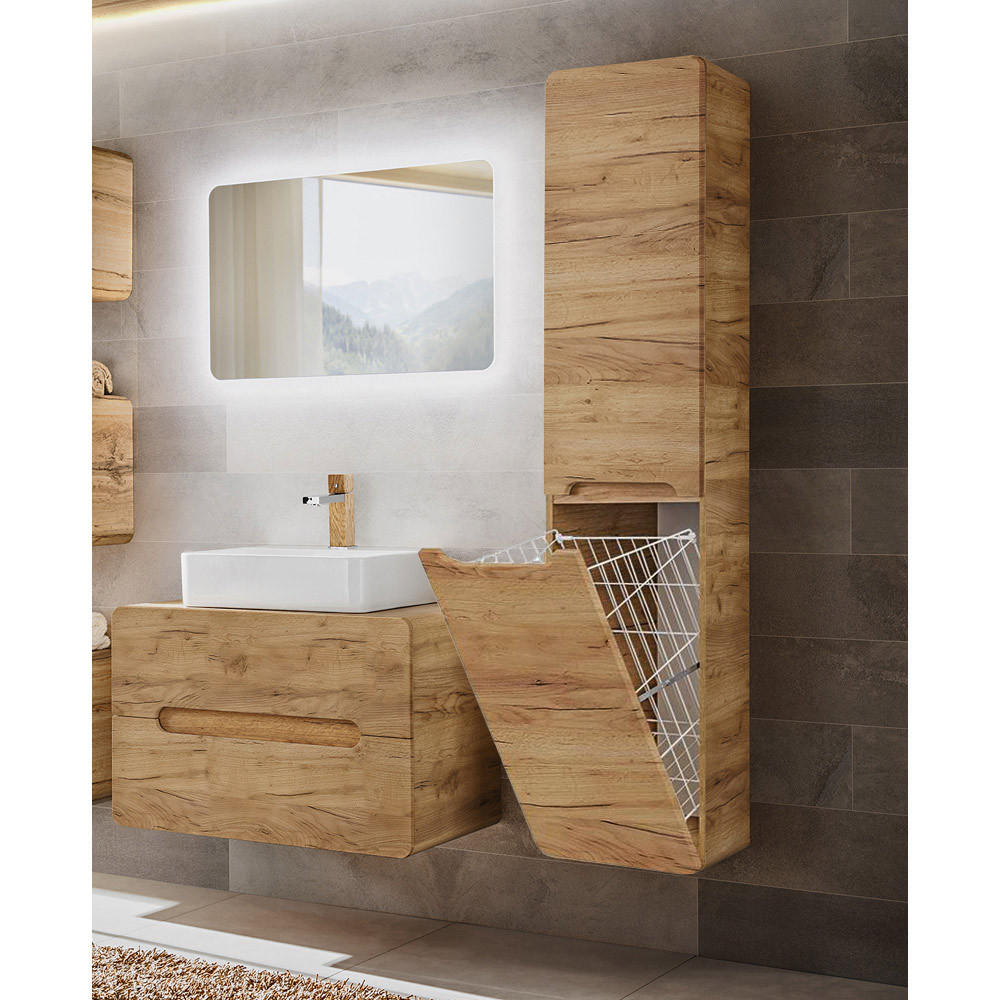 Lomado Badmöbel-Set Braun 130x200x46 cm