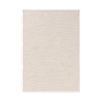 BAUMWOLLTEPPICH Ron handgewebt 140x200 cm - Creme, Naturmaterialien/Textil (140/200cm) - benuta