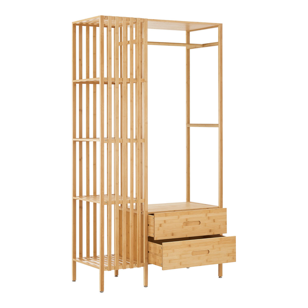 GARDEROBENSTÄNDER Varanger - Naturfarben, Naturmaterialien (100/185/45cm) - [en.casa]