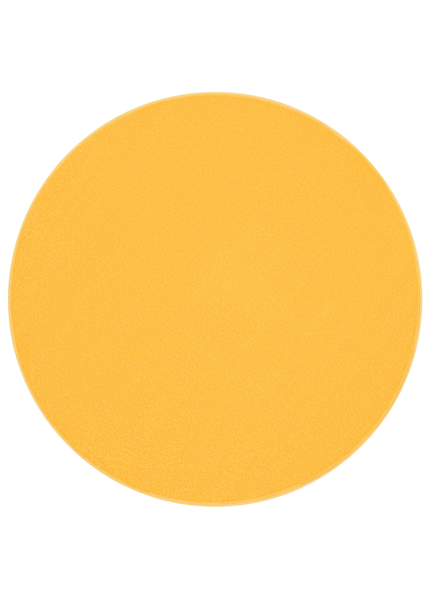 TEPPICH MONO Rund Outdoor Gelb 100/100 cm - Gelb, Textil (100/100cm) - Tapiso