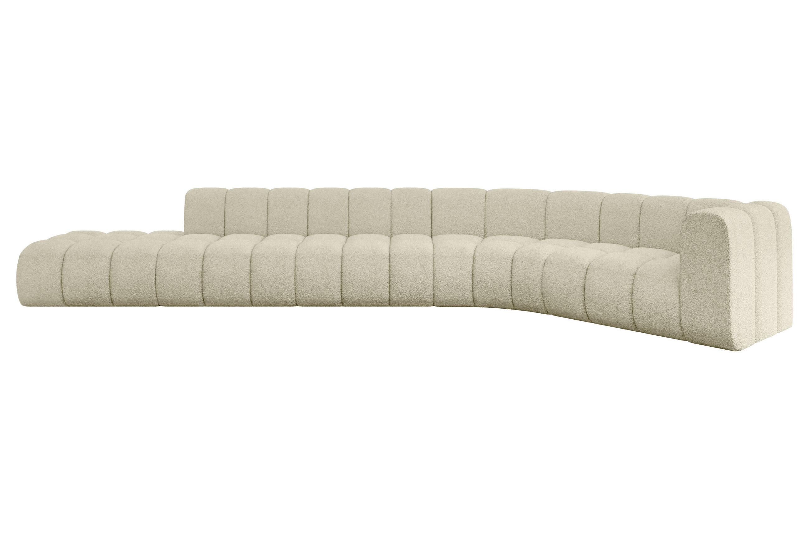 ECKSOFA modulares Sofa Tilmo-L2 - 490x194x70 cm Beige - Beige, Holzwerkstoff/Textil (490/194cm) - ALTDECOR