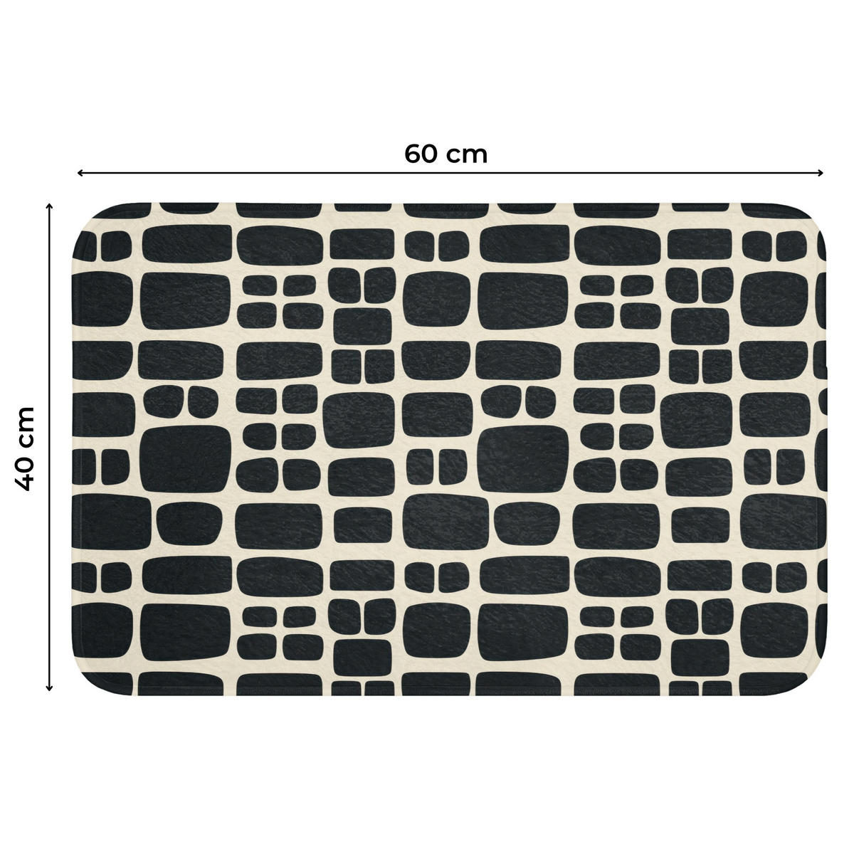 WC PŘEDLOŽKA Moderní - organické - černé 60x40 cm - antracitová, textil/plast (60/1cm) - OnlyWow