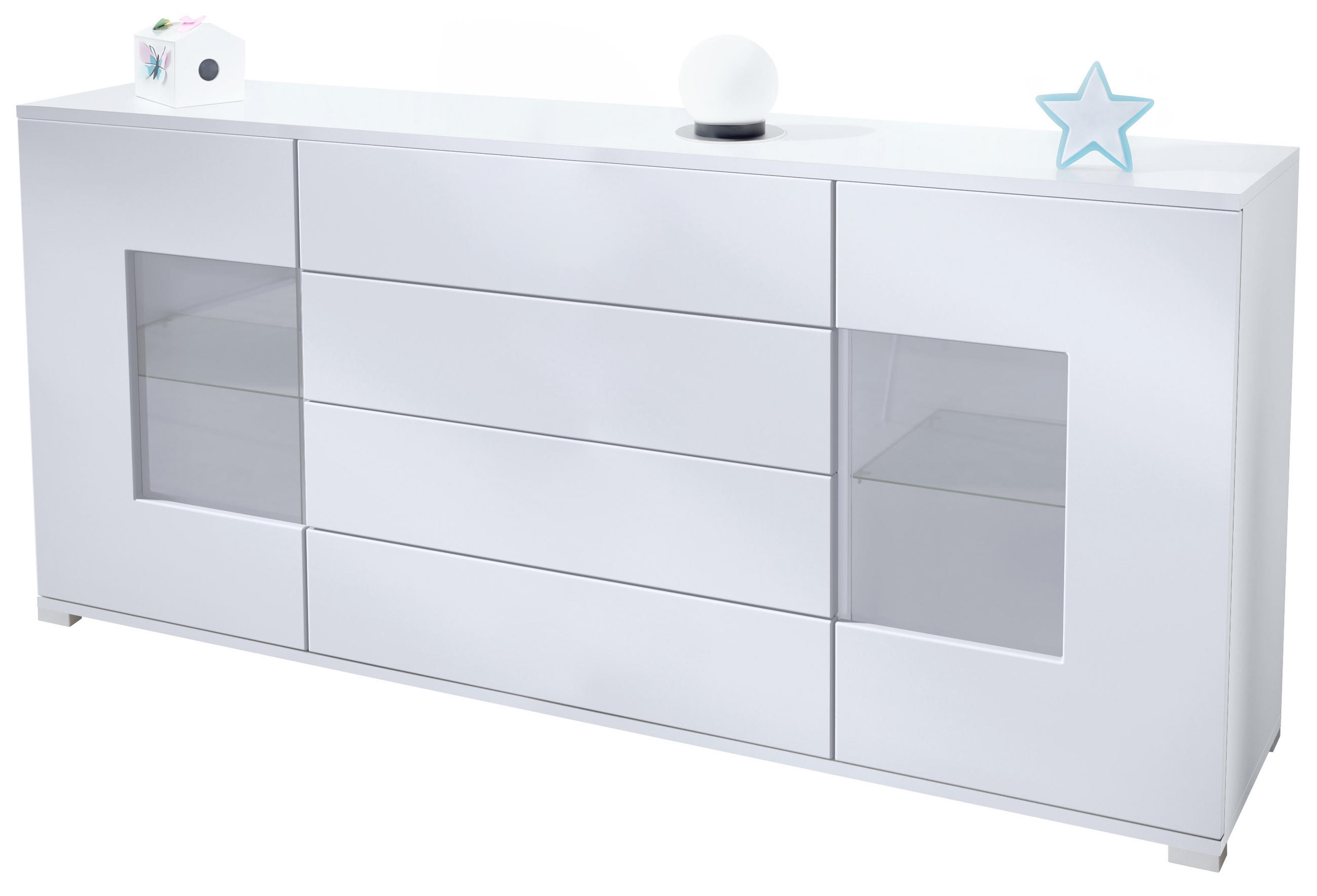 SIDEBOARD Grömitz Weiß matt - Weiß, Holzwerkstoff (166.5/75.5/35cm) - Vladon