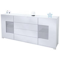 SIDEBOARD Grömitz Weiß matt - Weiß, Holzwerkstoff (166.5/75.5/35cm) - Vladon