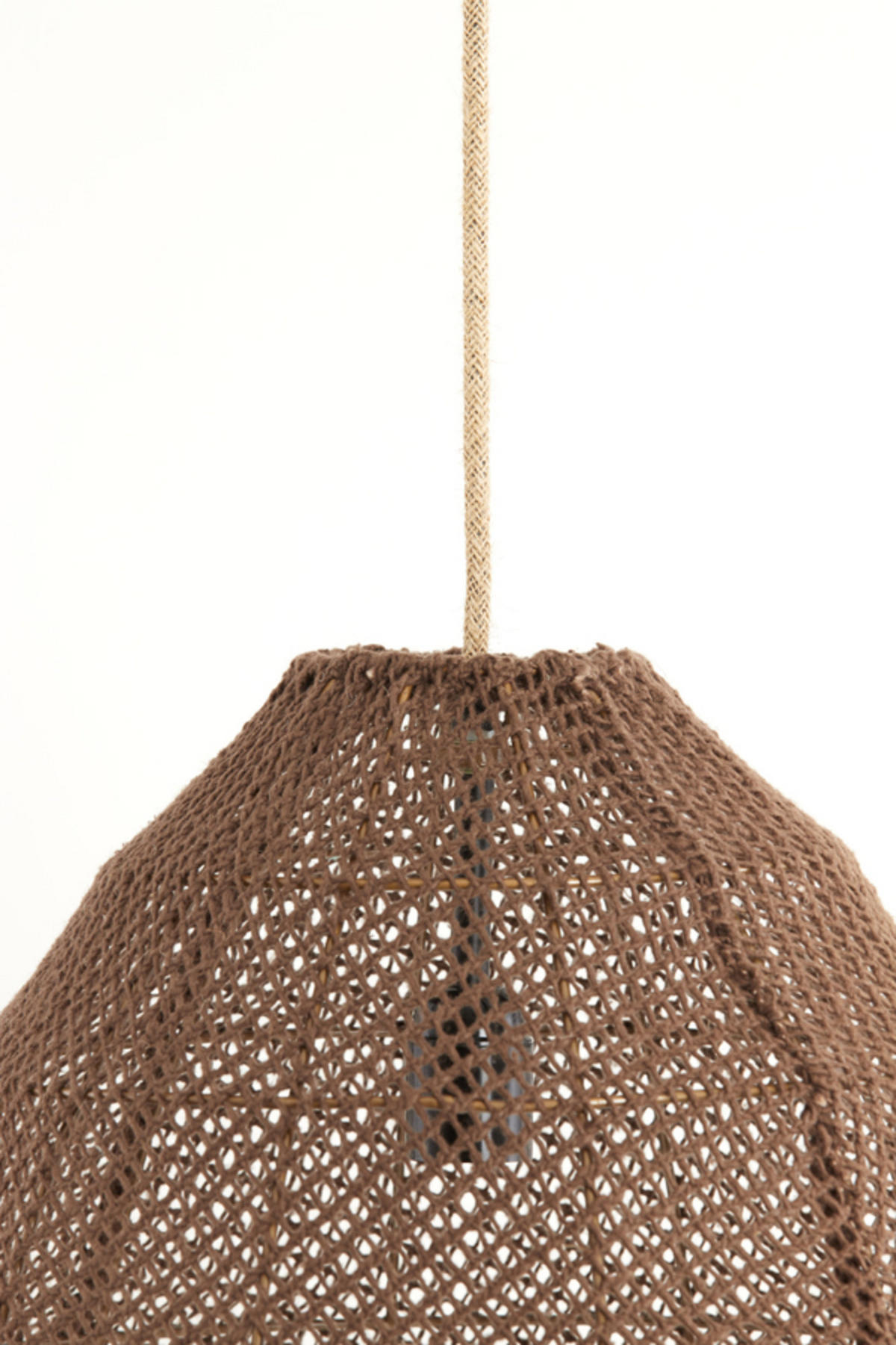 HÄNGELAMPE Makassar Braun Ø42/42 cm - Braun, Textil (42/42/42cm) - Light & Living