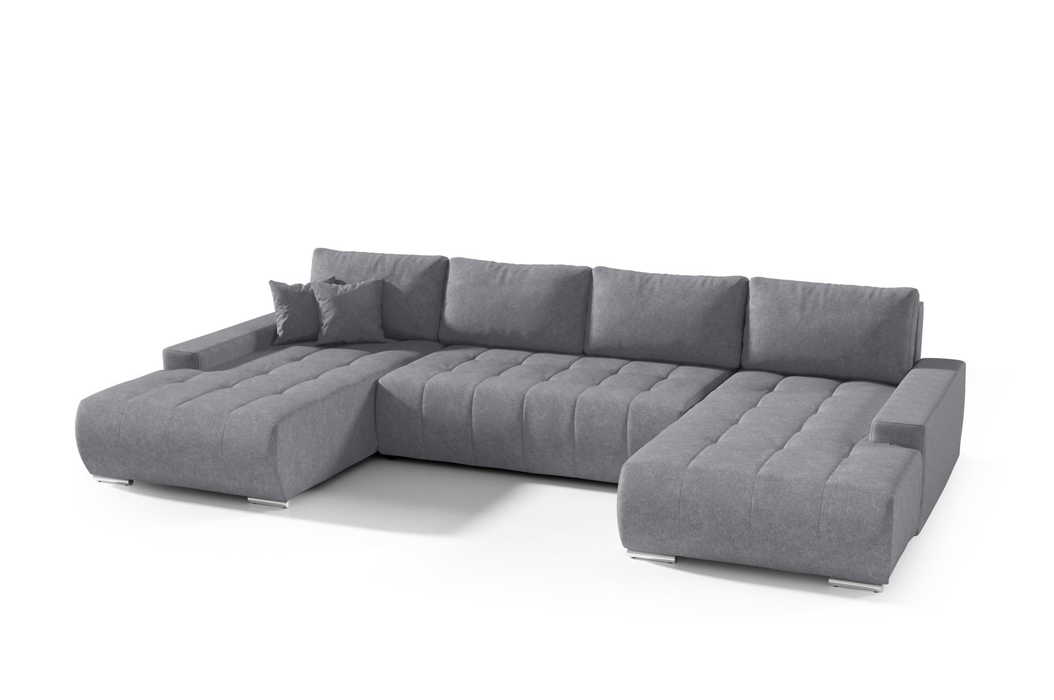 WOHNLANDSCHAFT Vogar In Aston - Dunkelgrau, Holzwerkstoff/Textil (350/85/185cm) - Fun Möbel