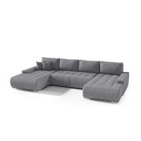 WOHNLANDSCHAFT Vogar In Aston - Dunkelgrau, Holzwerkstoff/Textil (350/85/185cm) - Fun Möbel