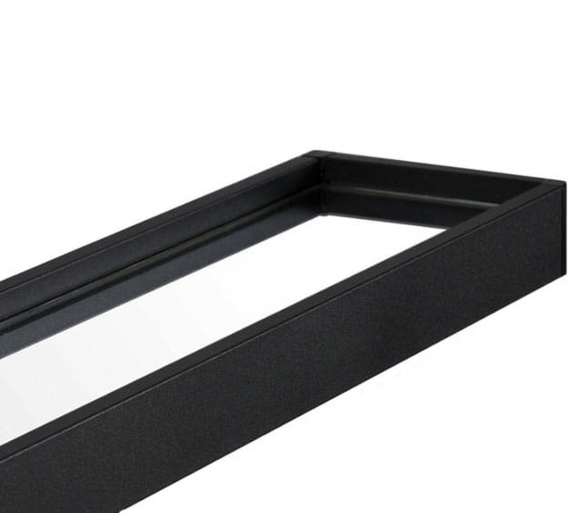 WANDSPIEGEL - Schwarz, Glas/Metall (60/60/3.5cm) - Mat-Haus