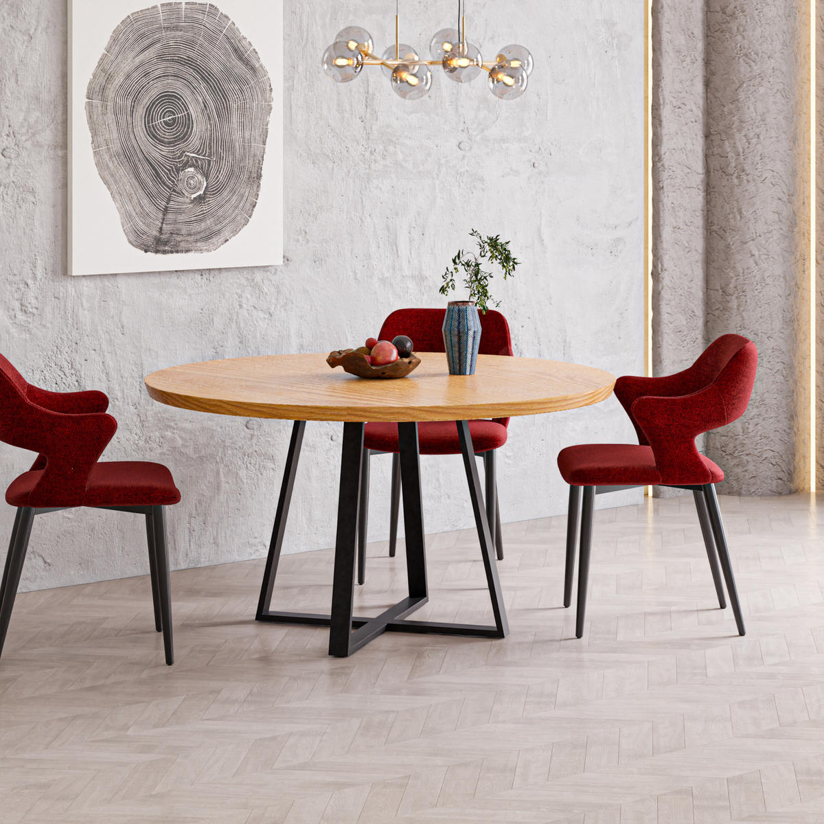 TISCHGESTELL Kemijärvi - Schwarz, Metall (80/72/80cm) - [en.casa]