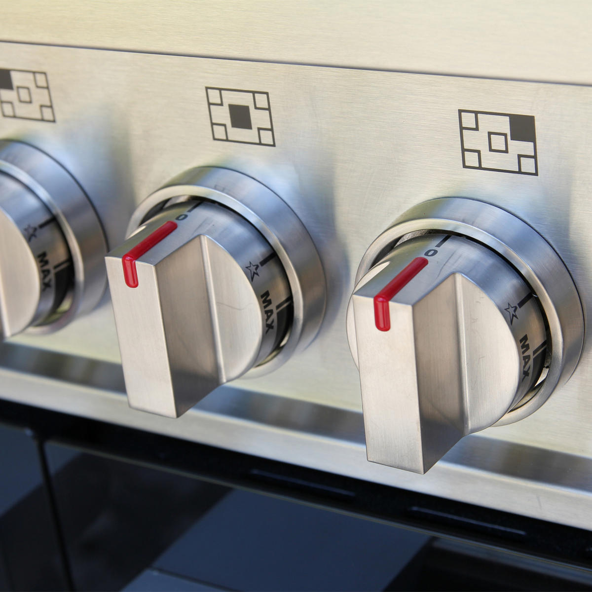 GAS-ELEKTRO-STANDHERD HGE 93201 R Edelstahl - Edelstahlfarben, Metall (90/90/60cm) - Kaiser Küchengeräte