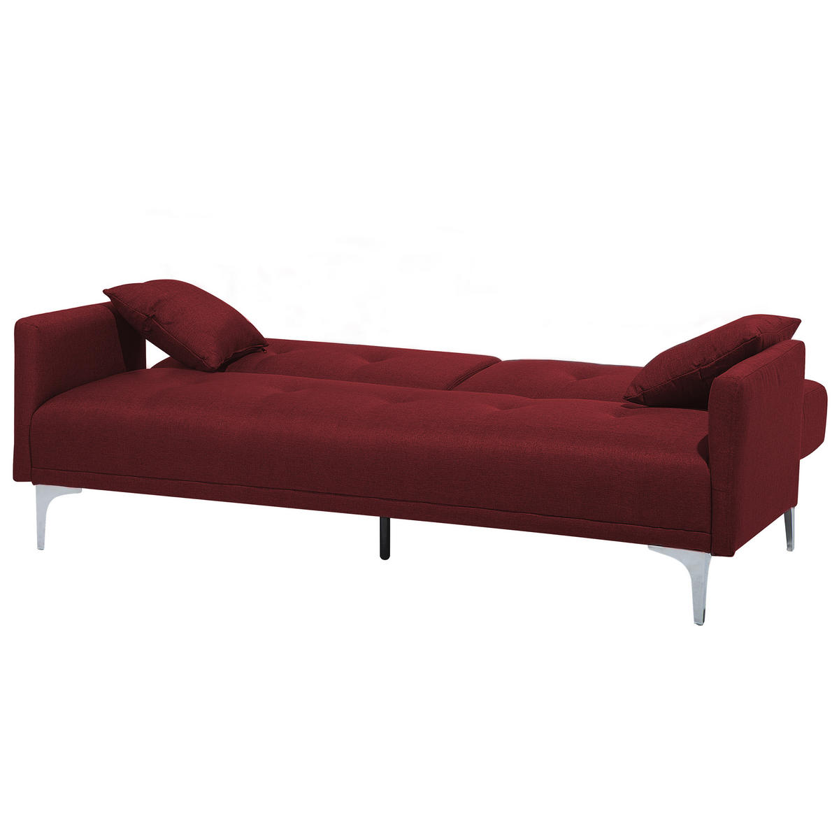 3-SITZER-SCHLAFSOFA Polyester Rot Lucan - Dunkelrot, Textil (190/75/90cm) - Beliani
