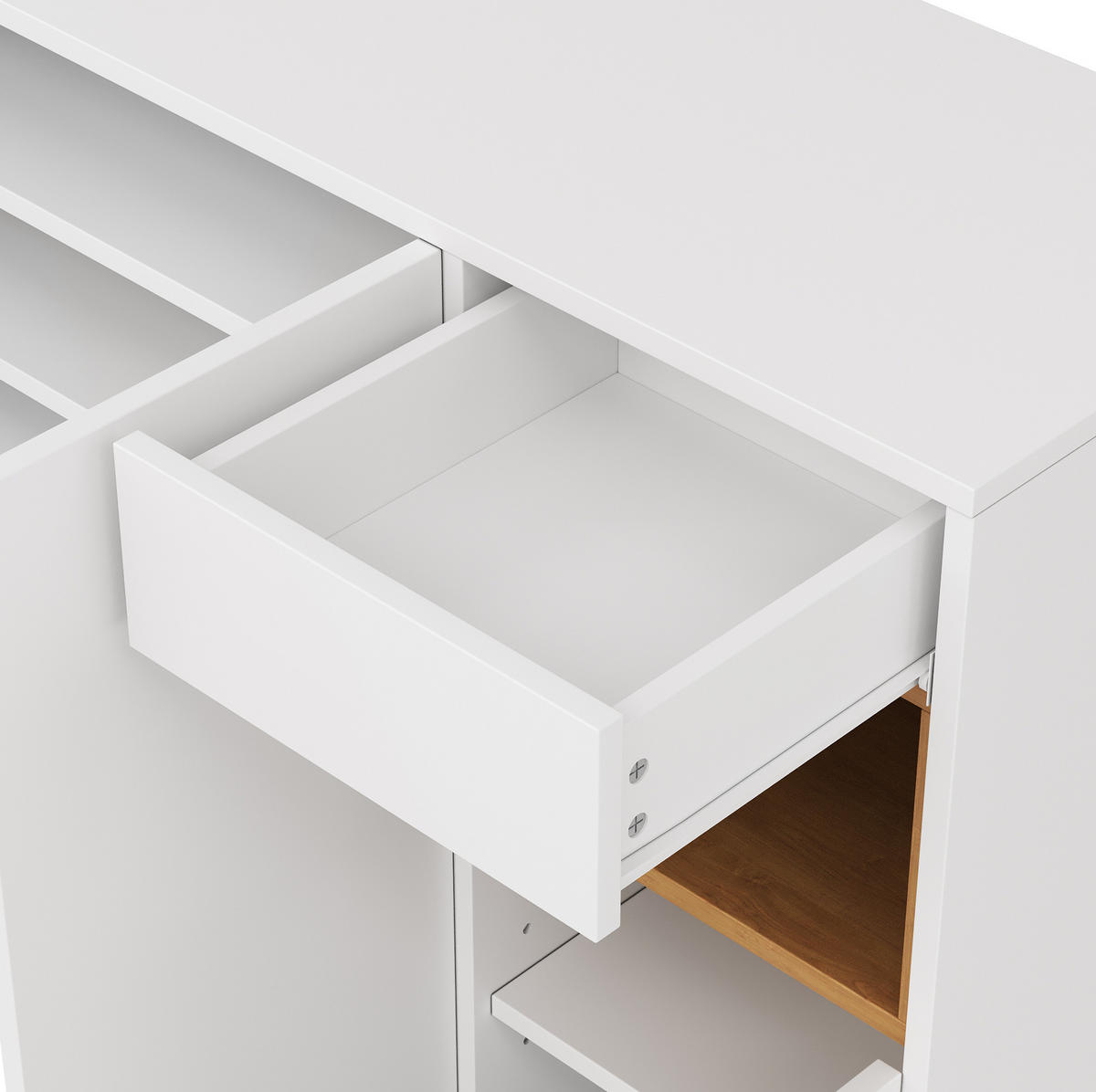 SCHUHSCHRANK 105/100,5/39,5 cm Weiß/Natur aus Spanplatte mit LED-Beleuchtung - Naturfarben, Holzwerkstoff (105/100/39cm) - OKMYHOME