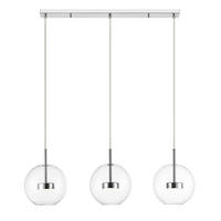 HÄNGELEUCHTE Gica, Transparent und verchromt, 84cm - Transparent, Glas (84/20/26cm) - KOSILUM