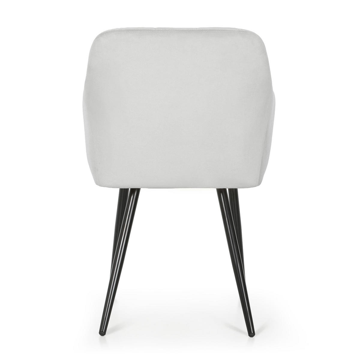 POLSTERSTUHL 6er Set, Metallbeine Grau 54/82/58 - Grau, Textil (54/82/58cm) - RAUMHIRSCH FURNITURE