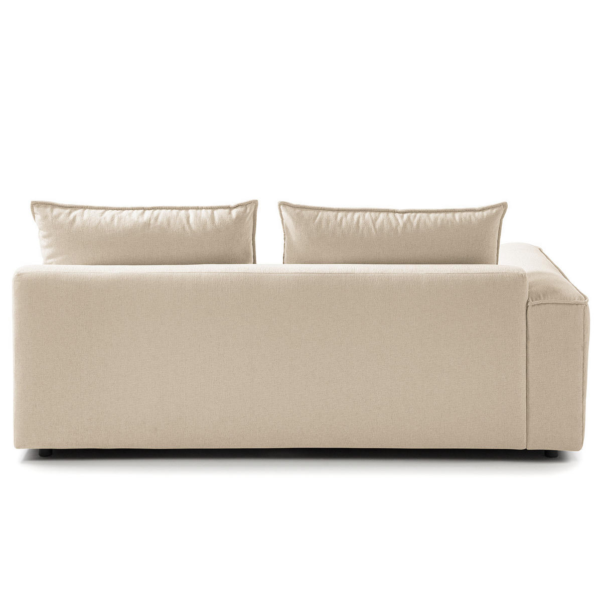 2,5-SITZER SOFA - modular - Beige/Schwarz, Holz/Kunststoff (189/80/99cm) - home24