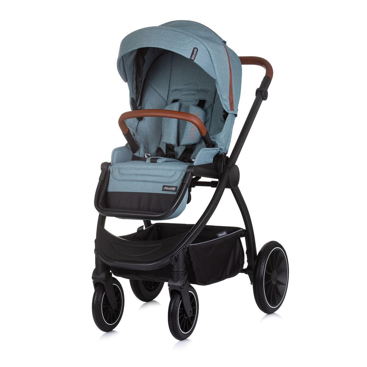 KOMBIKINDERWAGEN Prestige 3 in 1 blau Babywanne Rucksack i-Size Babyschale - Blau, Metall (85/59/123cm) - Chipolino