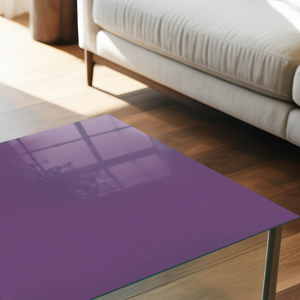 GLASPLATTE 80x60 cm – Kräftiges Lila - Braun, Glas (0.4/80/60cm) - ArtPrintCave