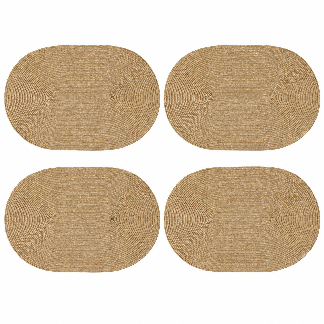 PLATZSET 4er Set Polypro Caramel 45/30 cm - Braun, Textil (30/45cm) - TiborTex