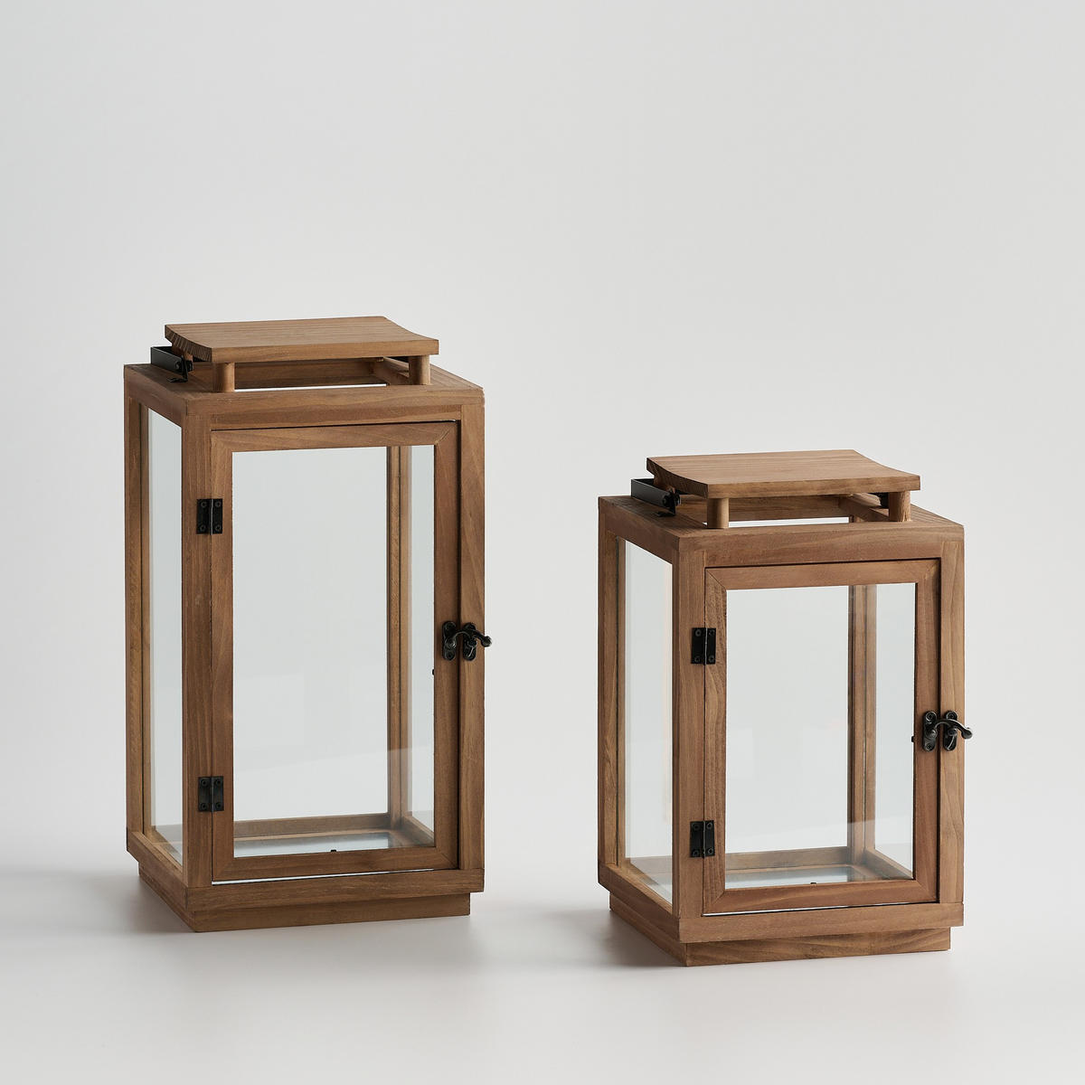 LATERNE Bart - Braun, Holz (21/40/21cm) - home&you