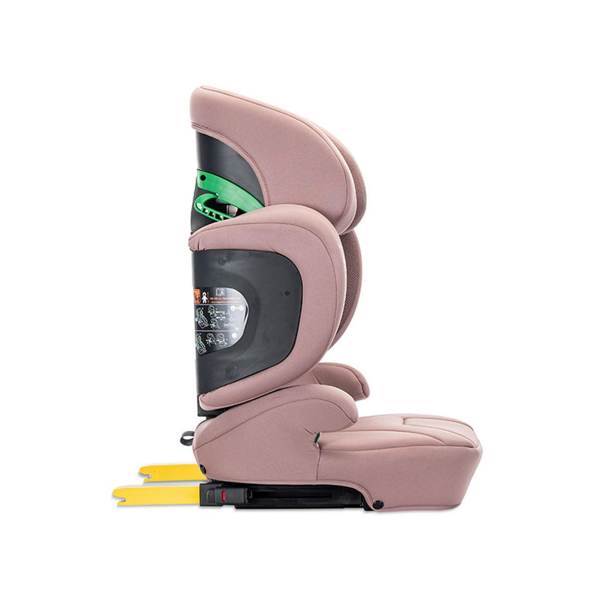 KINDERSITZ Growgo Isofix rosa i-Size 100x150cm Isofix klappbar Kopfstütze - Rosa, Kunststoff (52/83/42cm) - Lorelli