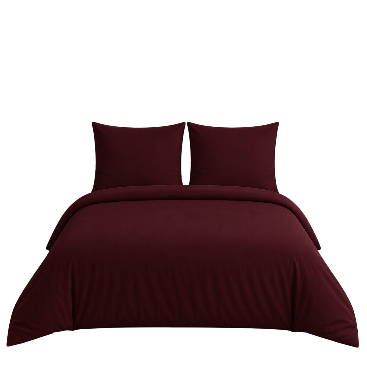 BETTWÄSCHE 3-teilig 200/200 cm UNI DUNKELROT - Dunkelrot, Textil (200/200cm) - ROLFNERS