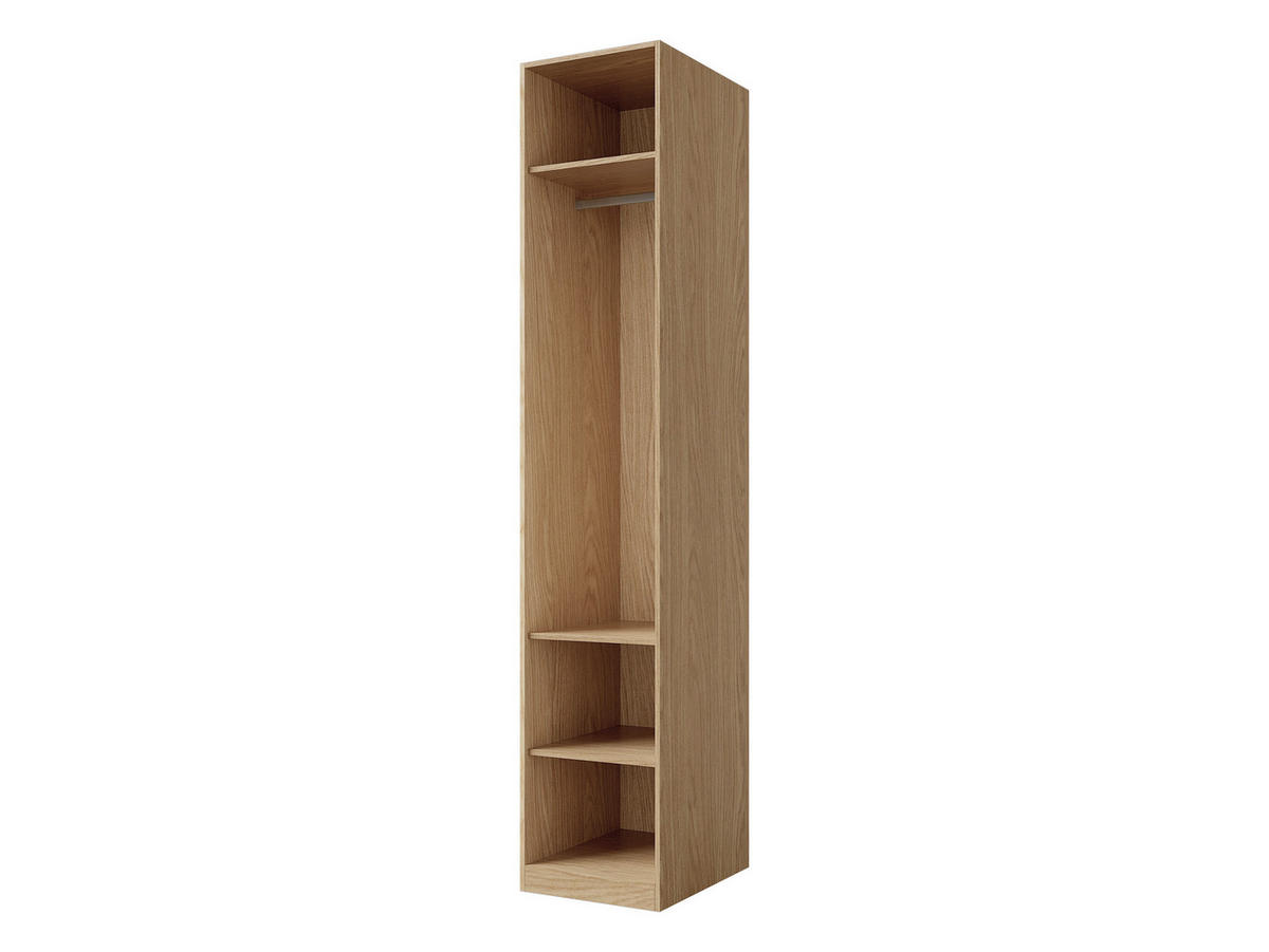 KLEIDERSCHRANK Soreno 45 L-R 1D, Seite: Links - Eichefarben/Beige, Holzwerkstoff/Kunststoff (45/237/60cm) - MIRJAN24