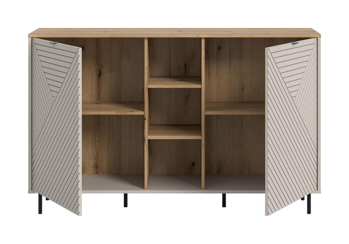 SIDEBOARD CAMPUS (B/H/T: ca. 154/95/40 cm) in Kaschmir/Kaschmir - Sandfarben, Holzwerkstoff (154/95/40cm)