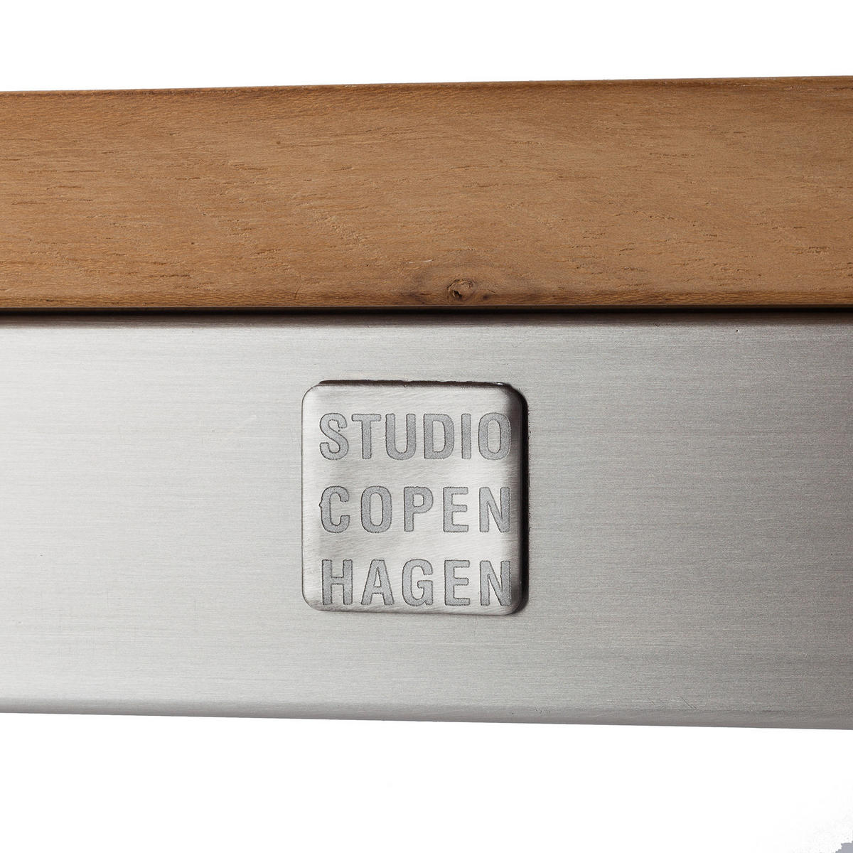 ESSGRUPPE - Teak massiv / Edelstahl - 9-teilig - Silberfarben/Braun, Holz/Metall - home24