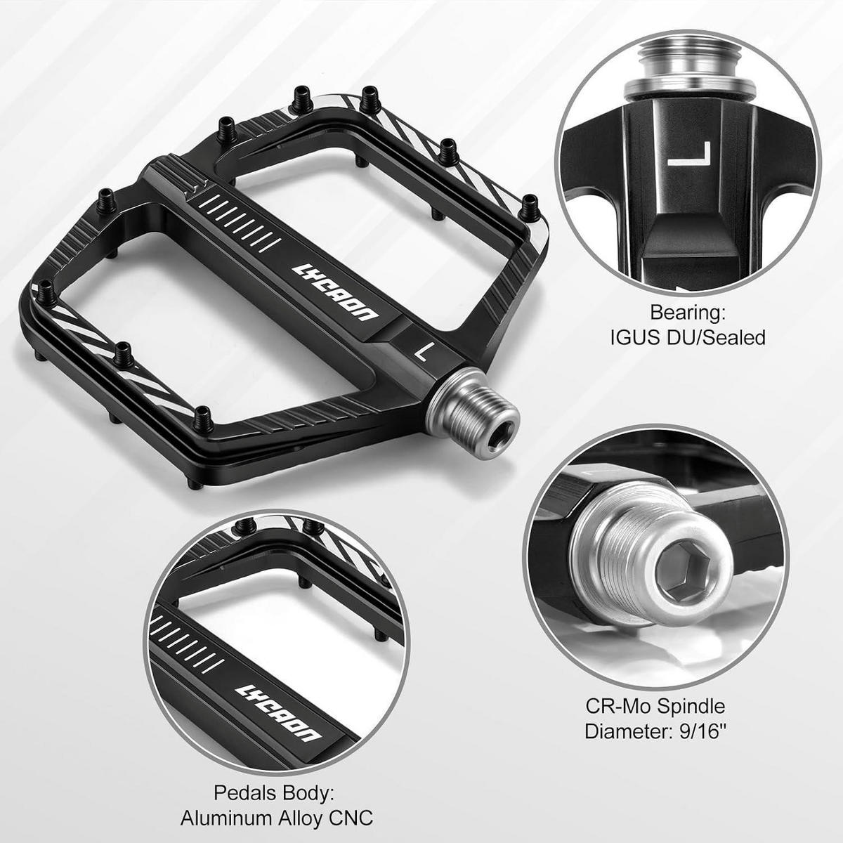 FAHRRADPEDALE Aluminium Schwarz - Schwarz, Metall (1.1/1.5/11cm)