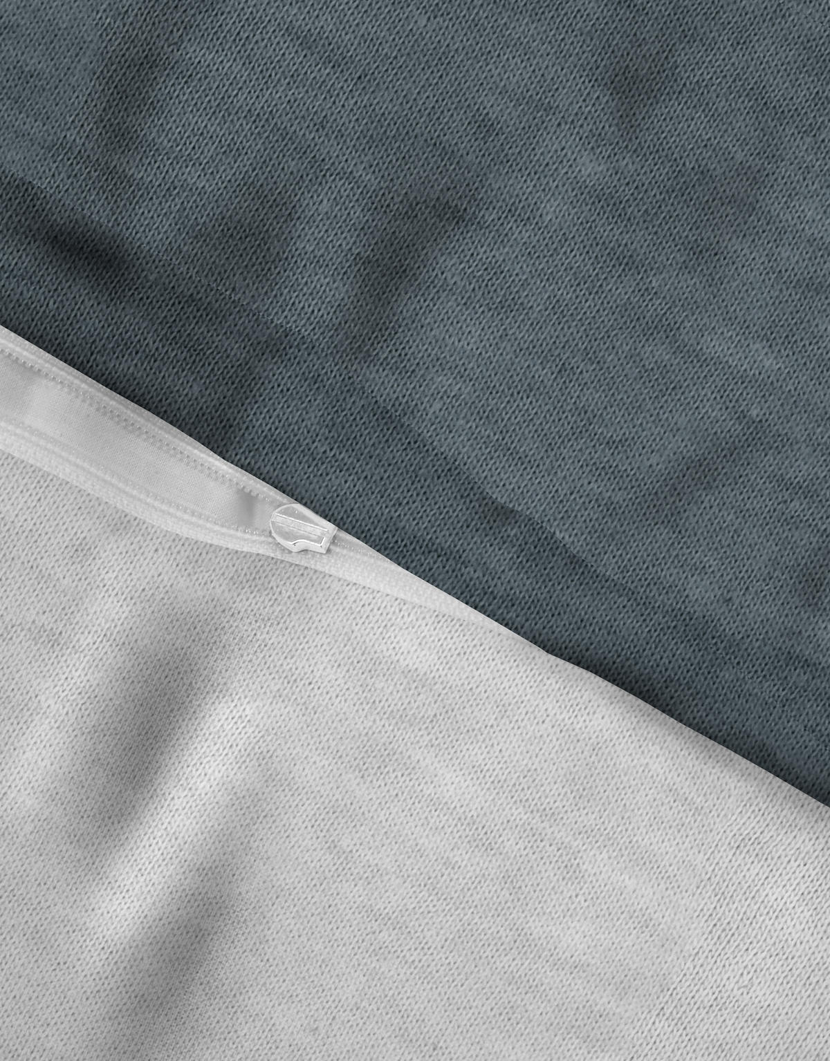 BETTWÄSCHE-GARNITUR Jersey UNI titanium, 155x220 cm + 80x80 cm - Titanfarben, Textil (155/220cm) - Castell