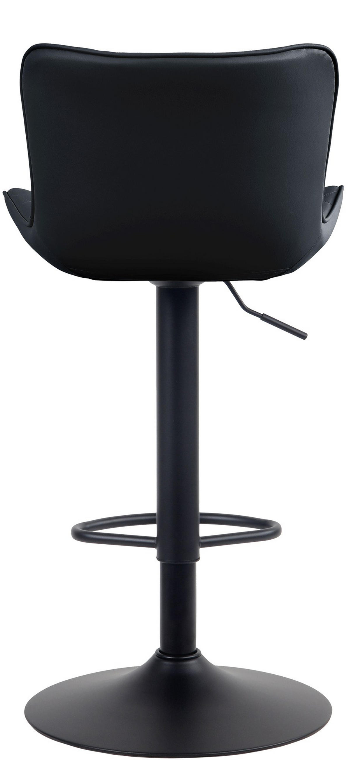 BARHOCKER Emil Kunstleder schwarz - Schwarz, Kunststoff/Metall (48/107/54cm) - TPFLiving