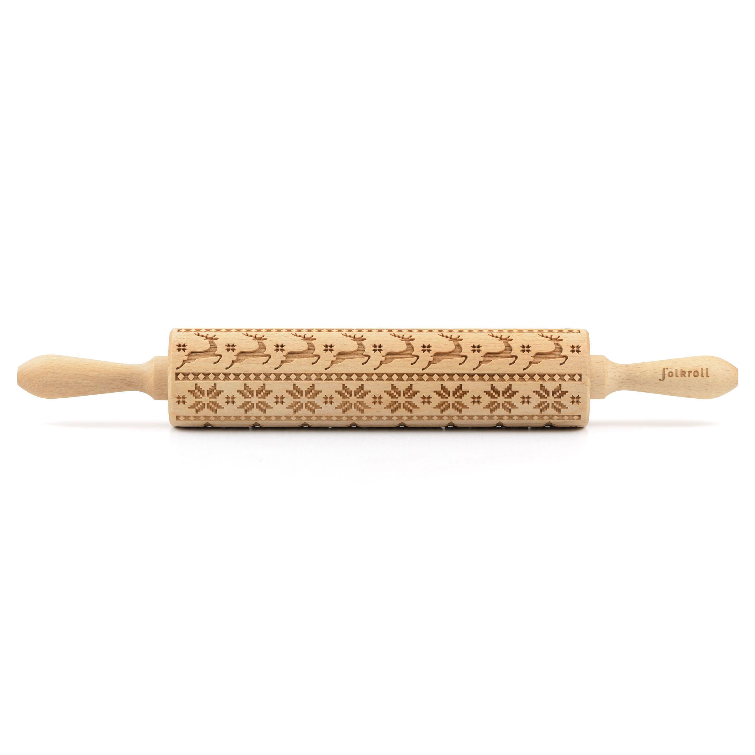 TEIGROLLE Skandinavien Weihnacht, groß, 43 cm, Buchenholz - Braun, Holz (43cm) - Folkroll