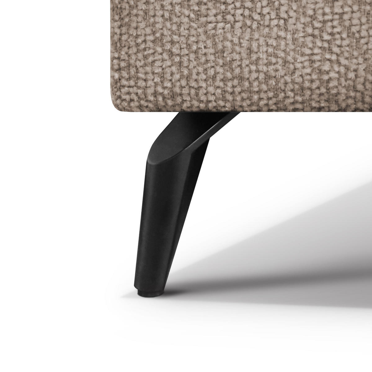ECKSCHLAFSOFA Mellow mit Bettkasten, Hellbraun, rechts - Hellbraun/Schwarz, Textil (270/205cm) - Beautysofa