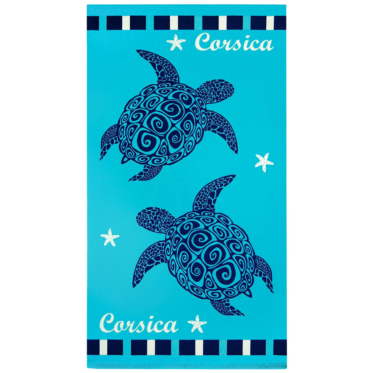STRANDTUCH Mikrofaser Blau 90x170 250g/m² - Piana - Blau, Textil (170/90cm) - LE COMPTOIR DE LA PLAGE