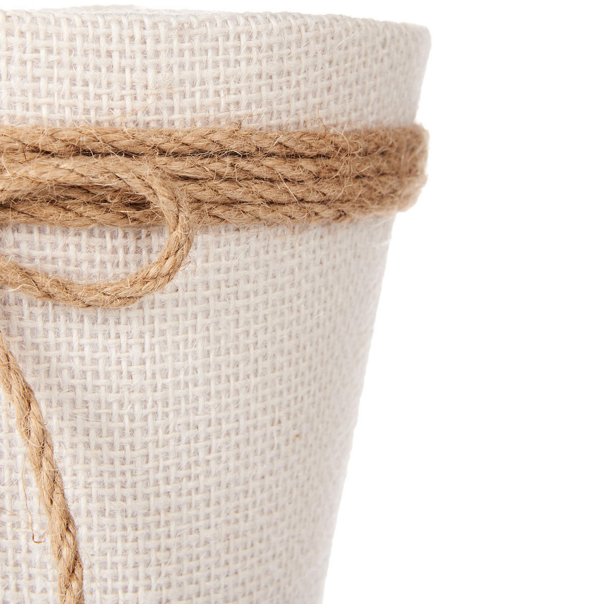 BLUMENTOPF Jute geflochten 16/15 cm - Weiß, Kunststoff (16/15cm) - Ibergarden