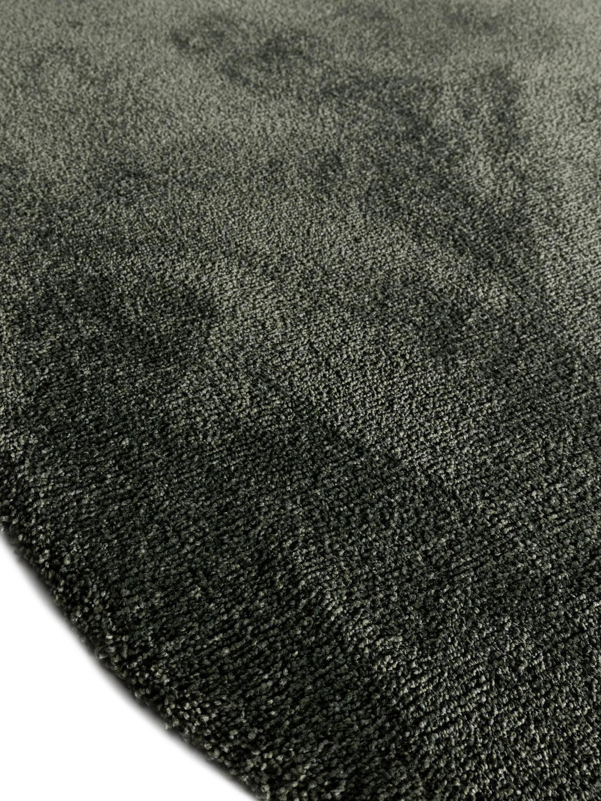 PRATELNÝ shaggy koberec Melvin Zelená ø 200 cm kulatý - zelená barva, plast/umělá hmota (200/200cm) - benuta Nest